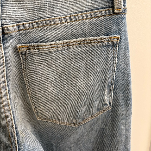 Frame Le High Straight In Surrey Jeans Raw Hem Edge Slit Ankle Size 25 - Picture 9 of 17